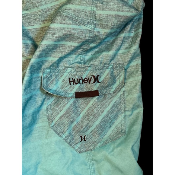 Hurley Designed From Buckle Men's Swim Trunks Outseam 22" Blue - Picture 7 of 7